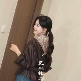 【特价不退不换】良木礼苎麻圆领衬衫（腰带）(Q258331)