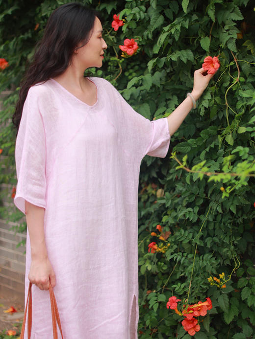 【抖音专属】至真·新中式连衣裙（25707383-蜀葵-设计师） 商品图4