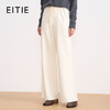 纬漫纪同款不上架-EITIE爱特爱舒适柔软松紧腰高腰直筒显瘦秋冬新款针织裤D2501925 商品缩略图2