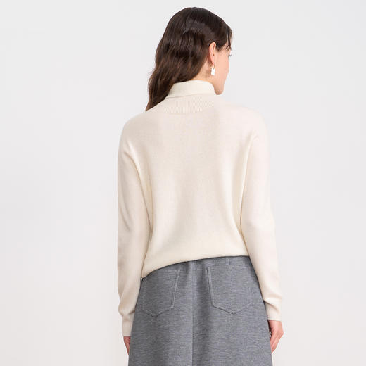 EITIE爱特爱半高领针织衫羊毛打底衫宽松保暖毛衣秋冬新款针织衫D2501901 商品图5