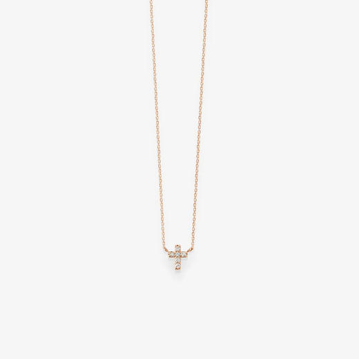 订购6周到｜Vanrycke-Teresa-玫瑰金 镶钻十字架 项链［法国设计师］ 商品图9