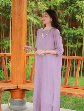 【抖音专属】紫府·新中式连衣裙（25807035-紫府）