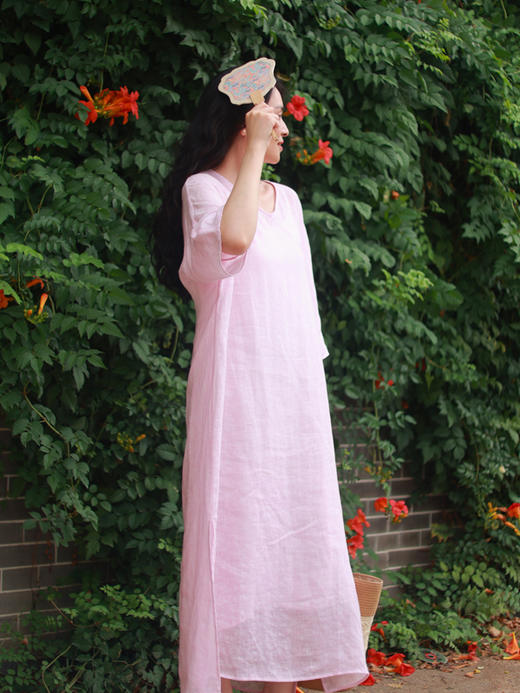 【抖音专属】至真·新中式连衣裙（25707383-蜀葵-设计师） 商品图1