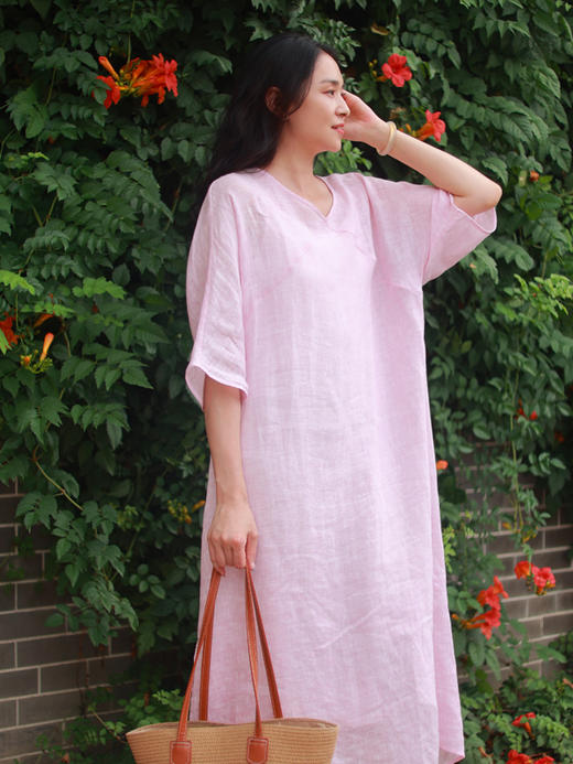 【抖音专属】至真·新中式连衣裙（25707383-蜀葵-设计师） 商品图2