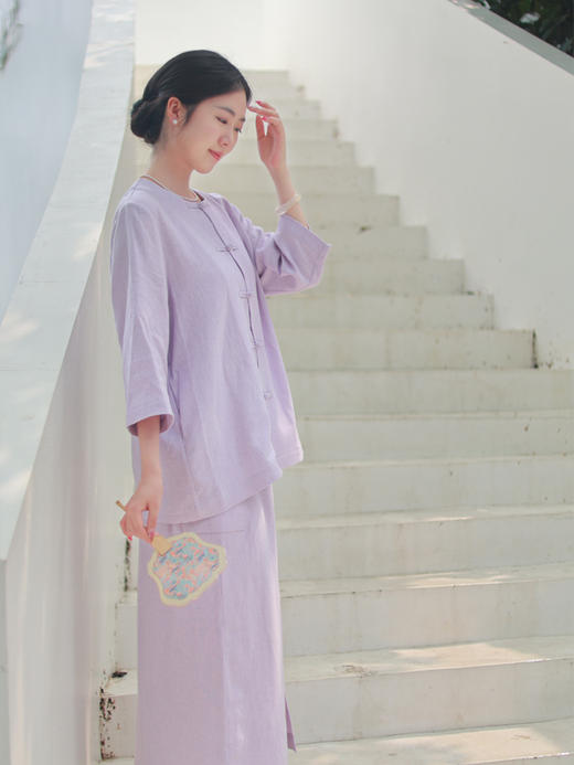 【2026东衣作】紫凝·外套+半裙（22705332+22706333轻紫） 商品图4