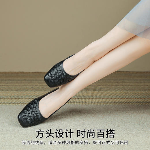 品质好货|Safiya/索菲娅2025春秋浅口软底软面羊皮鞋垫舒适女鞋 SFD3111707 商品图5