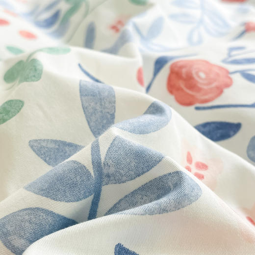 自然醒全棉床上四件套100纯棉小清新被套床笠宿舍卡通床单三件套床品NH128 商品图11