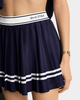 Sporty & Rich - Italic Logo Pleated Skirt - Dark Navy/White - 女装 - 短裙 - 深蓝色/白色 商品缩略图6