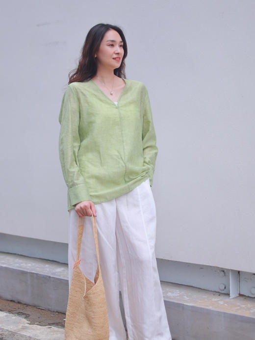 【抖音专属】藕花深处·新中式上衣（25708263-荷叶田田） 商品图4