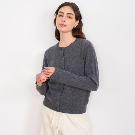 【5.2%羊绒】EITIE爱特爱圆领舒适柔软羊毛秋季新款针织衫D2501919 商品图3