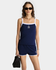 Sporty & Rich - Crown Tennis Pique Tank - Dark Navy/White - 女装 - 吊带背心 - 深蓝色/白色 商品缩略图2