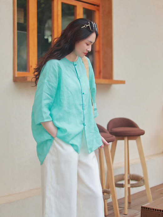 【2026东衣作】新中式衬衣（25710351西子） 商品图2