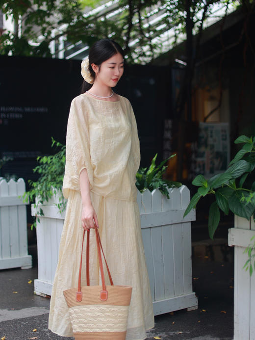 【2026东衣作】新中式上衣+半裙（25708318+25706319-黄昏晓） 商品图0