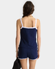 Sporty & Rich - Crown Tennis Pique Tank - Dark Navy/White - 女装 - 吊带背心 - 深蓝色/白色 商品缩略图3