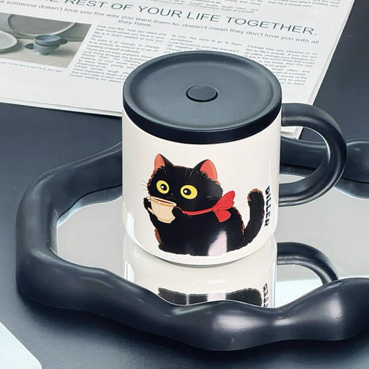 迪乐贝尔D9397猫咖马克杯300ml 商品图6