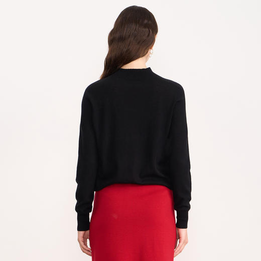 EITIE爱特爱纯色简约半高领舒适柔软羊毛秋季新款针织衫C2501808 商品图5