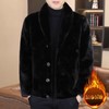 仅限11.11，不参与退 缺一粒扣，介意勿入【孤品捡漏】（双面穿）G237男款黑色环保毛秋冬外套-喜出 商品缩略图5