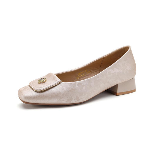 品质好货|Safiya/索菲娅2025新中式风春秋女士高级感时装百搭浅口低跟单鞋SFD3111703 商品图4