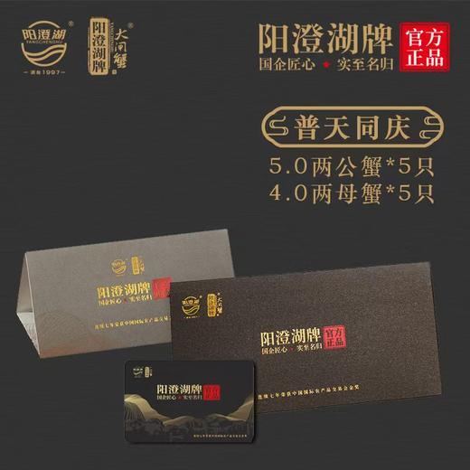 【阳澄湖牌大闸蟹·礼券】有机大闸蟹系列 《普天同庆》出口品质 商品图0
