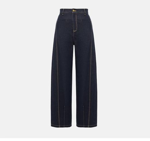 EP雅莹早秋新款女装 活性染时尚水洗宽松牛仔弯刀裤 商品图5