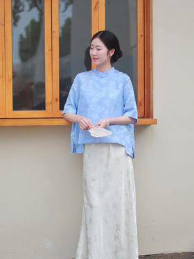 【抖音专属】苍穹·斜襟衬衫（24710753-碧落）