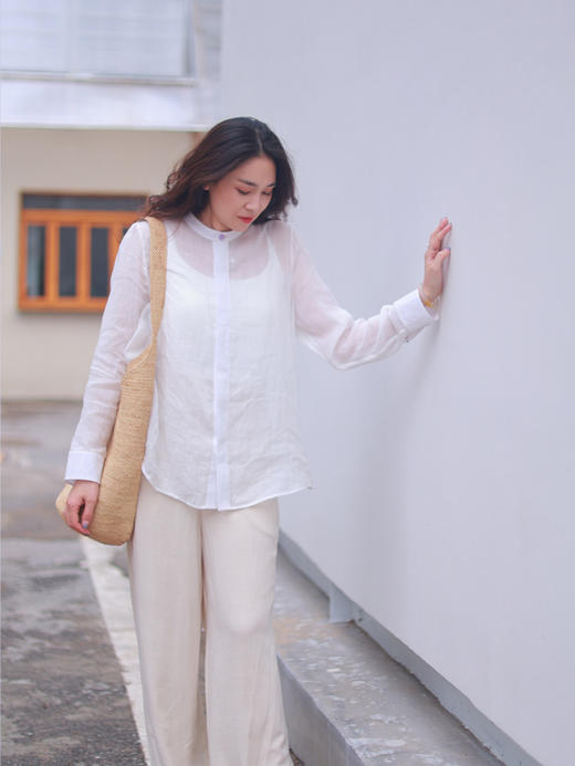 【抖音专属】枕星河·阔腿裤(24709717-糙米) 商品图2