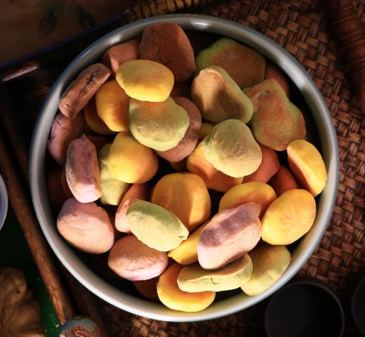 下架【恩点】巧果|彩色巧果200g/盒|散称巧果500g/份|七夕限定 手工制作 老味道哦【自提】 商品图0