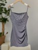 仅限11.11，不参与退 【孤品捡漏】G187压褶灰色短款吊带裙-喜出 商品缩略图1