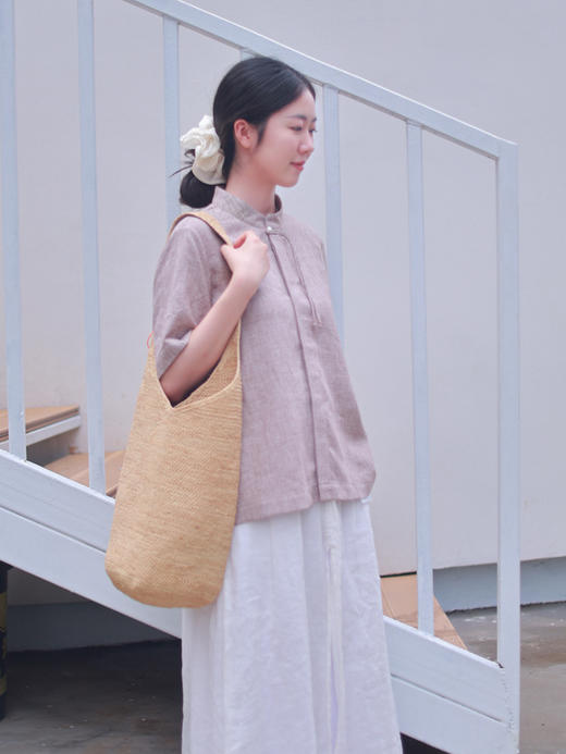 【抖音专属】无尘界·新中式衬衣（25710375-丹秫） 商品图4