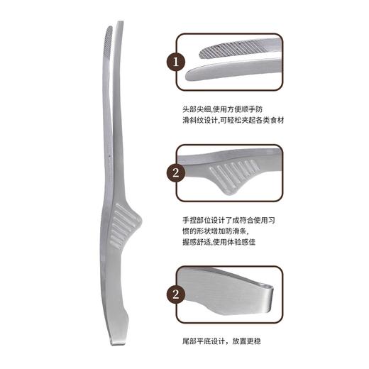 吉川YOSHIKAWA日本进口不锈钢食品夹 烤肉夹烧烤夹 商品图10