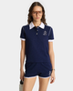 Sporty & Rich - Crown 70s Pique Polo - Dark Navy/White - 女装 - Polo衫 - 深蓝色/白色 商品缩略图2