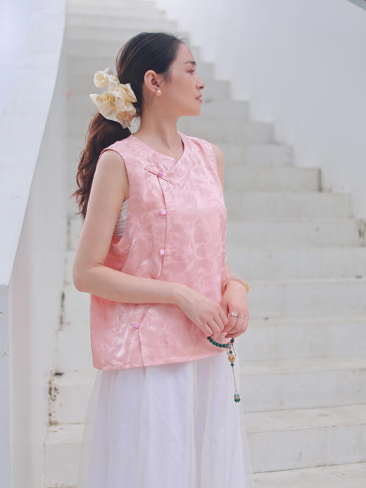 【抖音专属】新中式马甲（25704436-思念） 商品图4