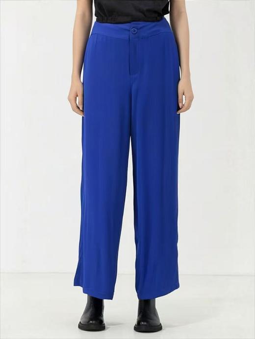 仅限11.11，不参与退 【孤品捡漏】G167克莱因蓝雪纺夏季休闲裤-喜出 商品图0