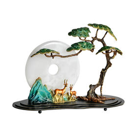 Yl-RD7259C 迎客松平安扣摆件 410*170*210