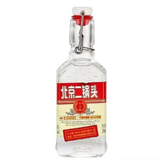 [白酒]北京二锅头红标小方瓶42度200ml【小瓶】(光瓶) 商品图0
