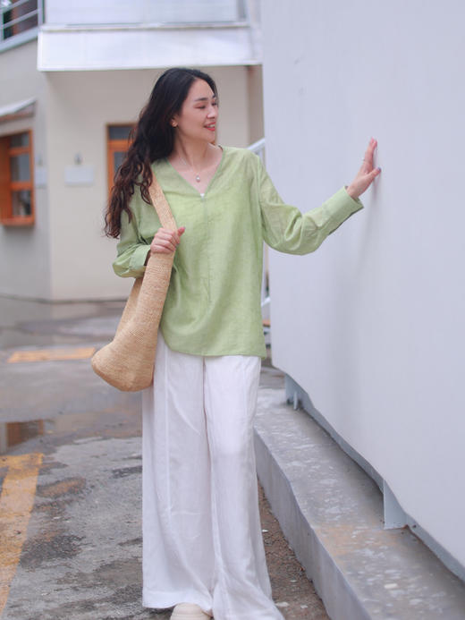 【抖音专属】藕花深处·新中式上衣（25708263-荷叶田田） 商品图0