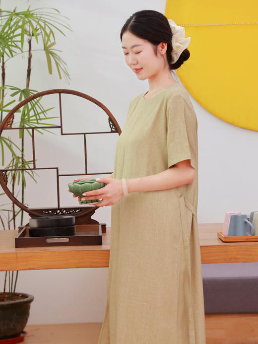 【2026东衣作】自在·新中式连衣裙（25707373无住） 商品图1
