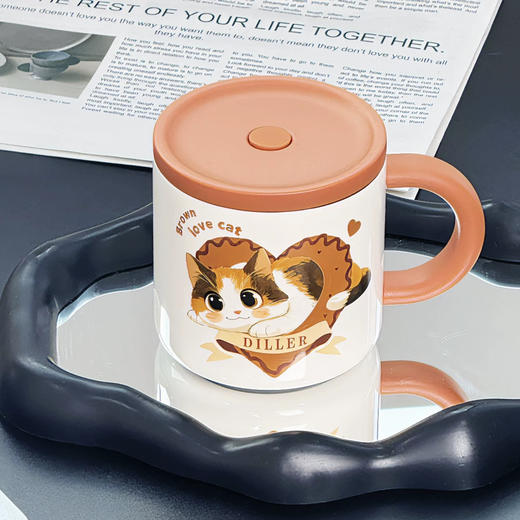 迪乐贝尔D9397猫咖马克杯300ml 商品图7