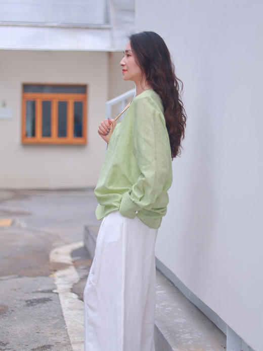 【抖音专属】藕花深处·新中式上衣（25708263-荷叶田田） 商品图3