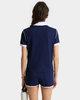 Sporty & Rich - Crown 70s Pique Polo - Dark Navy/White - 女装 - Polo衫 - 深蓝色/白色 商品缩略图3