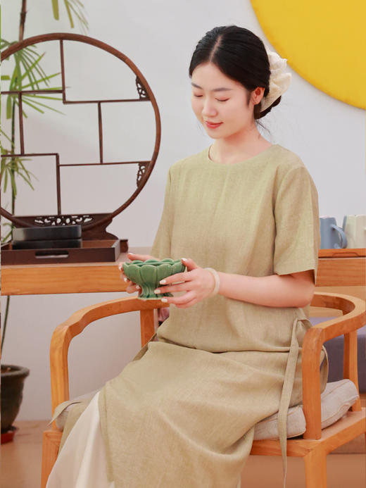 【2026东衣作】自在·新中式连衣裙（25707373无住） 商品图4