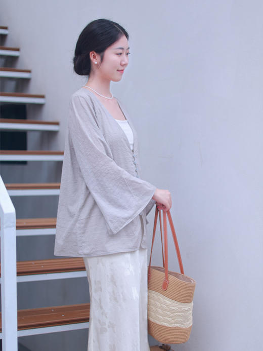 【抖音专属】赤乌·新中式上衣（25710321-霜地） 商品图2