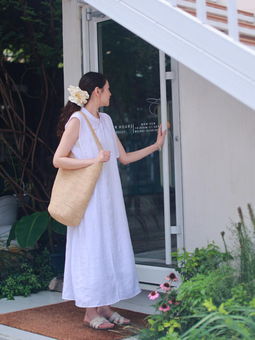 【抖音专属】玉尘·新中式连衣裙(22707339D-白雪) 商品图3