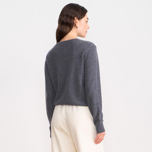 【5.2%羊绒】EITIE爱特爱圆领舒适柔软羊毛秋季新款针织衫D2501919 商品图6