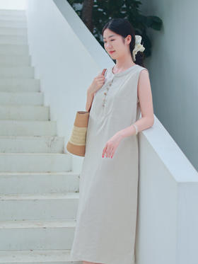 【线上专属】新中式连衣裙（25707404-蜜合）