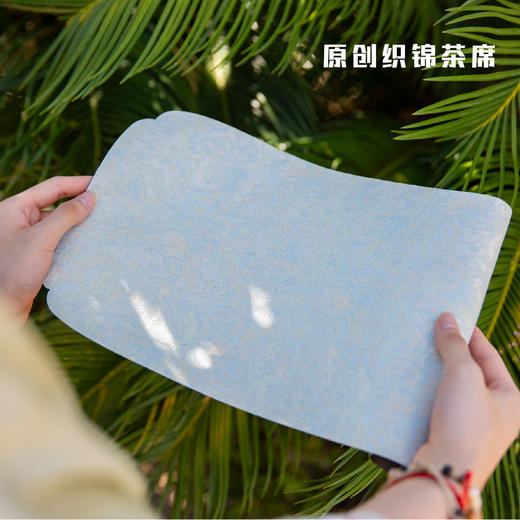 羽诗制造出品 方圆寸间竹编相框摆件青松胡桃木香插青松线香品茗杯织锦茶席文创礼盒 商品图5