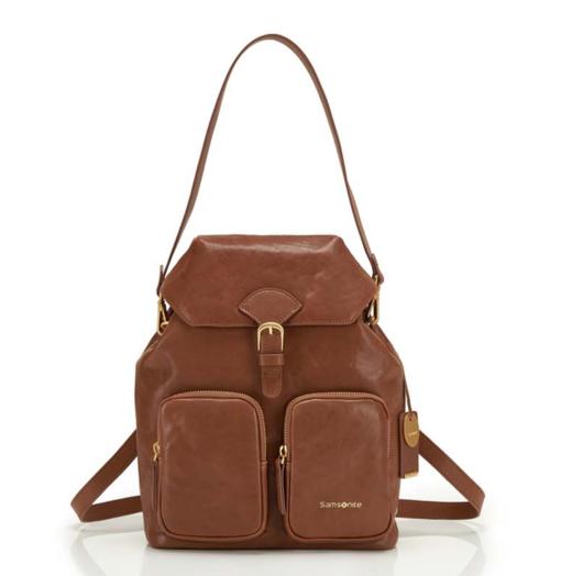 新秀丽LUMINA系列牛皮革时尚女士翻盖双肩包NY4*001 商品图1