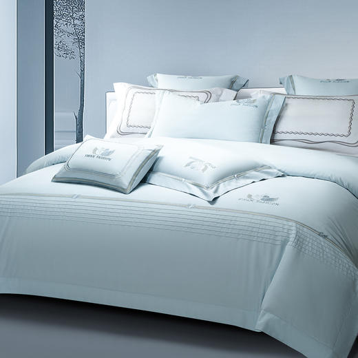 【下架】自然醒160支长绒棉磨毛高端绣花四件套100%纯棉床单被套秋冬季家纺床品GDS 商品图2