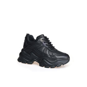 豪麟名鞋迪嘉女鞋时尚老爹鞋牛皮革DJJGA52WX009黑色