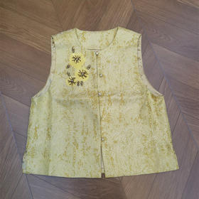 【预售7天】良木礼亮片黄花马甲（Q2584164）